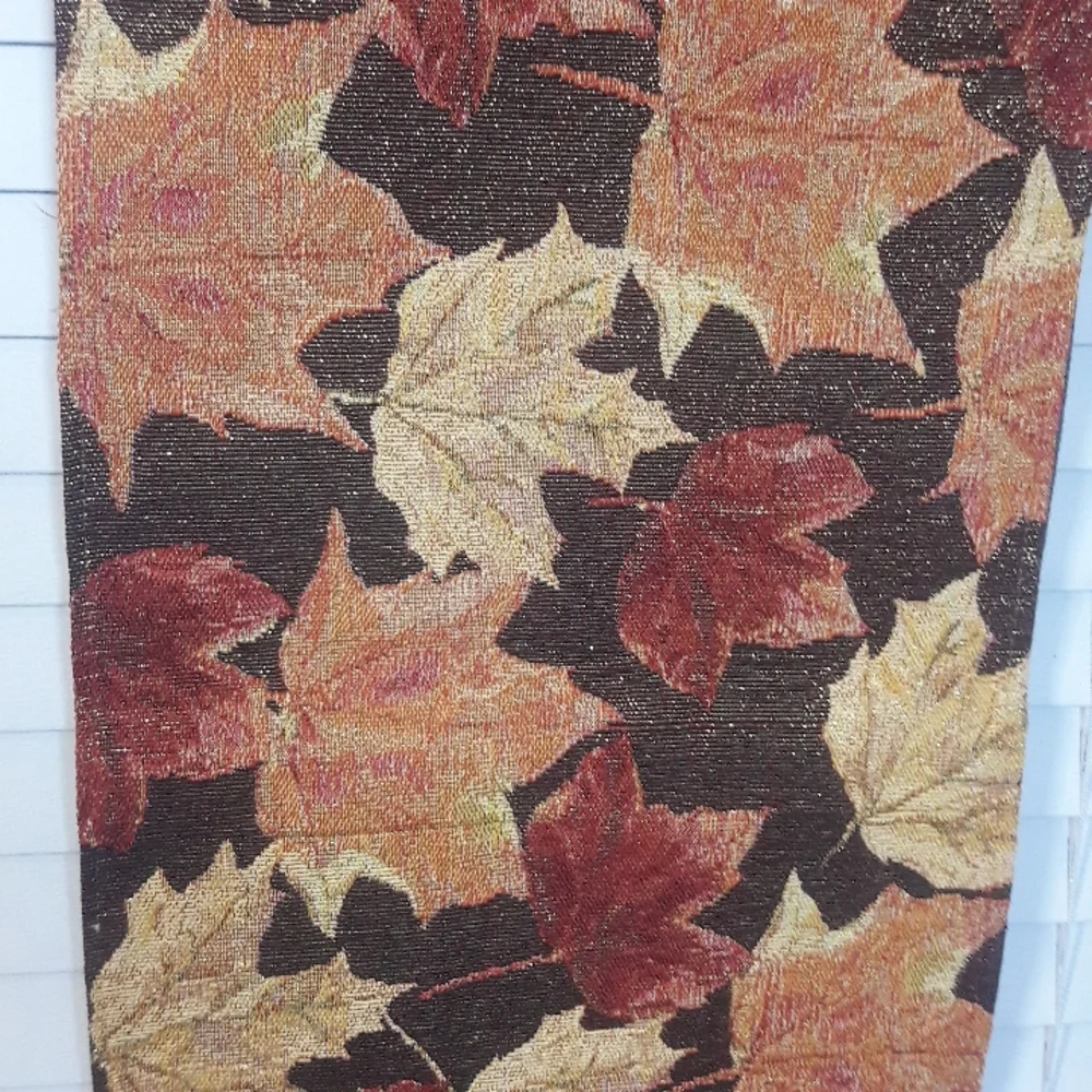 Fall leaf print table runner